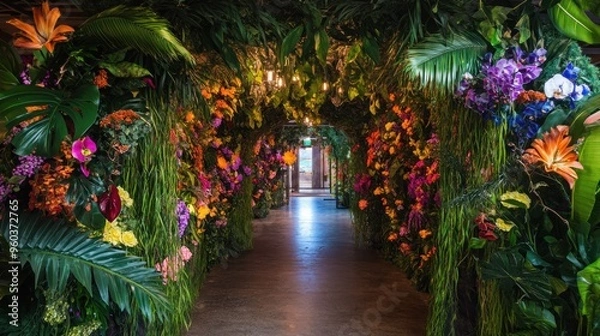 Obraz Tropical Floral Pathway