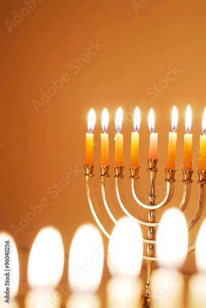 Obraz Glowing Hanukkah Candles