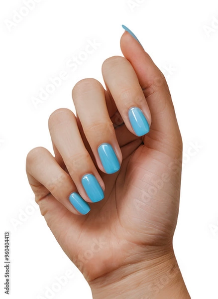 Obraz manicure of a female hand with nail polish. Fine and elegant hand.