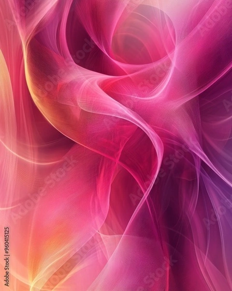 Fototapeta Vibrant abstract pink background showcasing dynamic swirls and patterns in a futuristic style