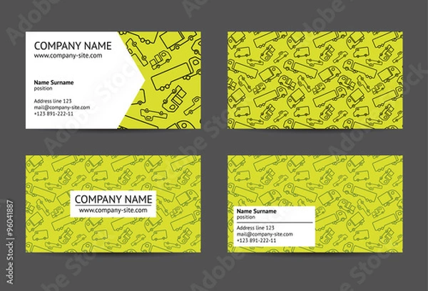 Obraz Cargo business card template