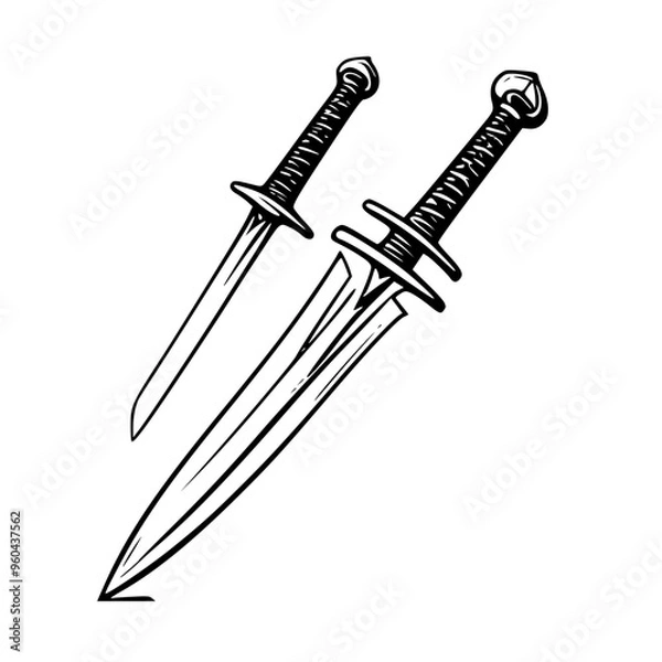 Obraz two crossed swords