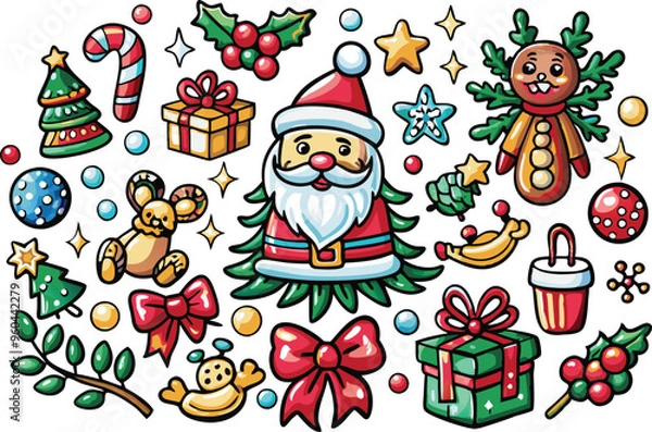 Fototapeta Christmas element vector