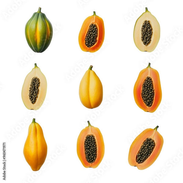 Fototapeta papaya transparent background