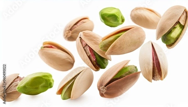 Obraz pistachio nuts isolated on white