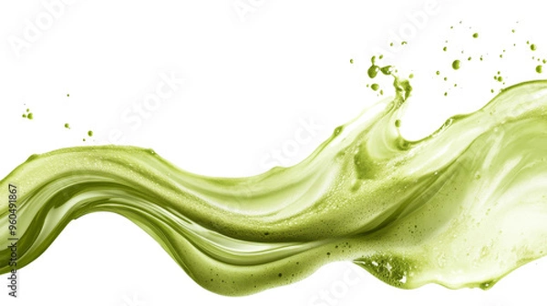 Fototapeta Green liquid splash.