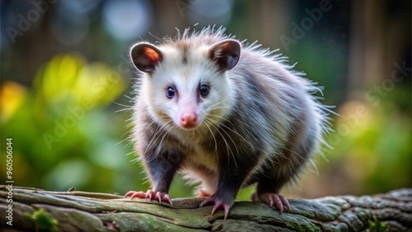 Fototapeta an opossum with beautiful natural background