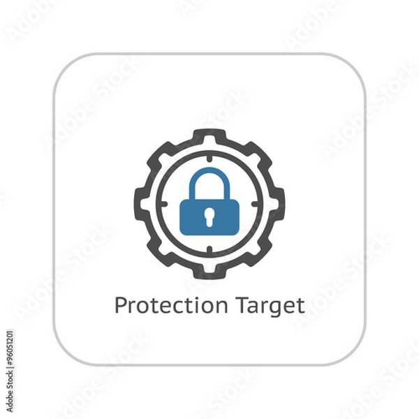 Obraz Protection Target Icon. Flat Design.