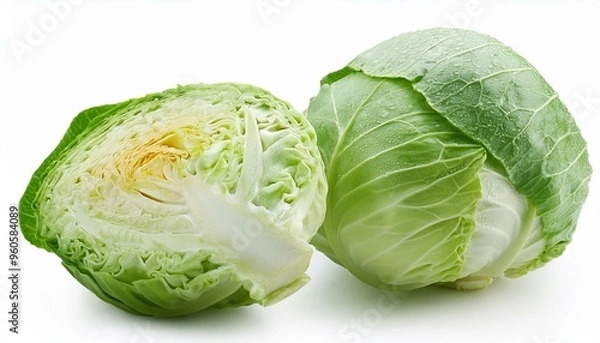 Fototapeta cabbage isolated on white background
