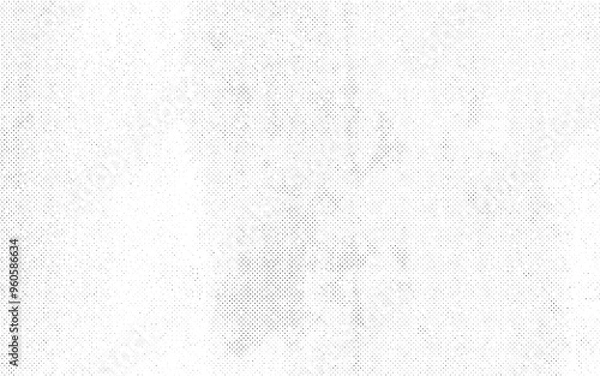Fototapeta Distressed white grainy halftone texture. Dust overlay textured. Grain noise particles - Black and white seamless pattern effects and rusted black background. Vector illustration