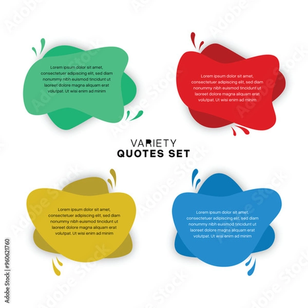 Fototapeta Curve variety quotes set template