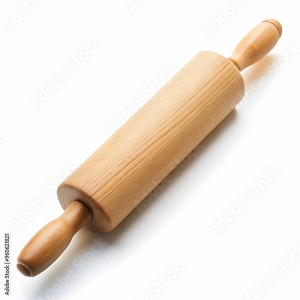 Fototapeta a rolling pin isolated on a white background