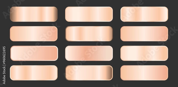 Fototapeta Gradients peach color set Vector