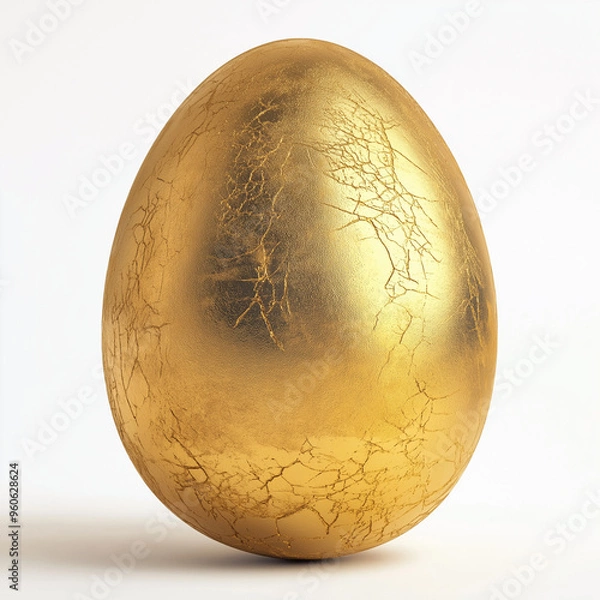 Obraz the eggs with gold texture