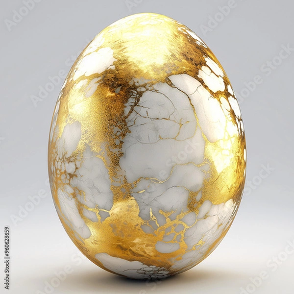 Obraz the eggs with gold texture 