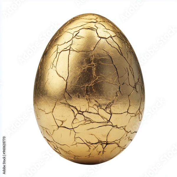 Obraz the eggs with gold texture 