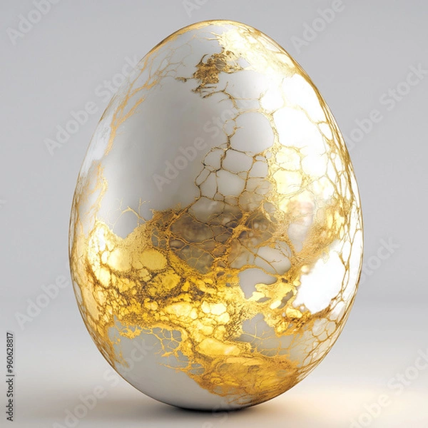 Obraz the eggs with gold texture 