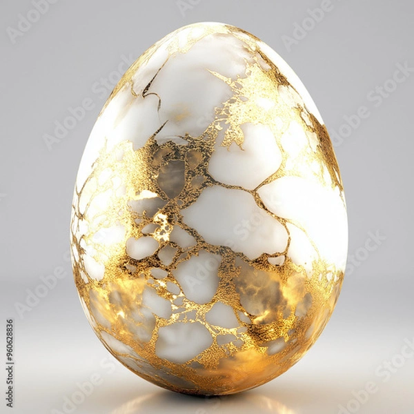 Obraz the eggs with gold texture