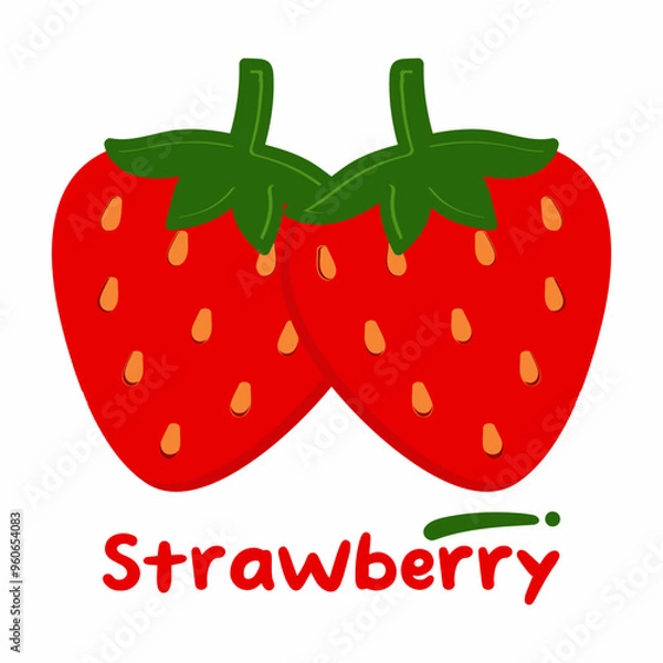 Obraz strawberry on white background