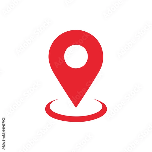Fototapeta a Location icon vector illustration, isolated white background, 
