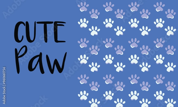 Fototapeta Cute Paw set