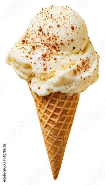 Obraz PNG A vanila ice-cream on the white background