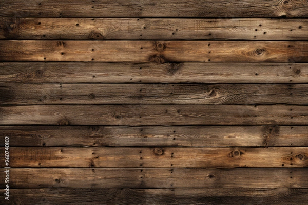 Fototapeta Processed collage of old retro wooden wall surface texture. Background for banner, backdrop