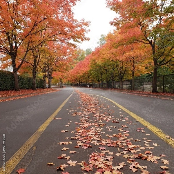 Obraz road in autumn