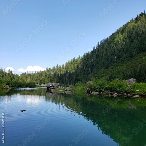 Obraz lake and mountains