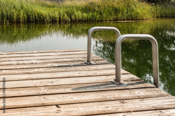 Obraz Holzsteg an einem Teich