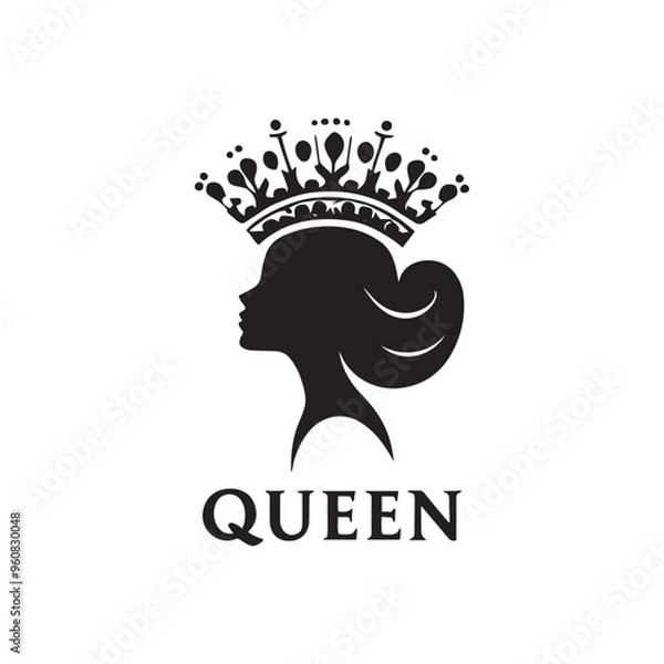 Fototapeta Royal Elegance Queen in Vector