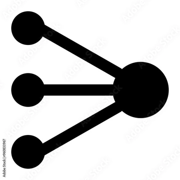 Fototapeta perceptron, neural network, deep learning, algorithm, artificial intelligence solid or glyph icon