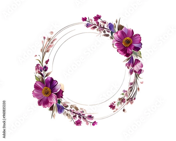 Obraz Circle floral frame