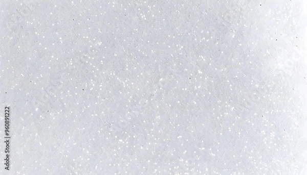 Fototapeta white silver glitter texture, covering the entire frame, creating a shiny, continuous, and uniform pattern of fine glitter or sparkles for a dazzling effect