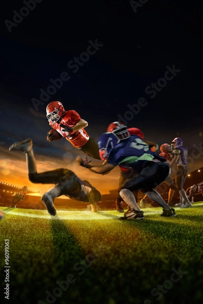Fototapeta american football player in action