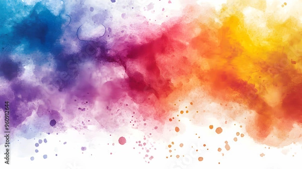 Fototapeta Abstract Watercolor Rainbow Background