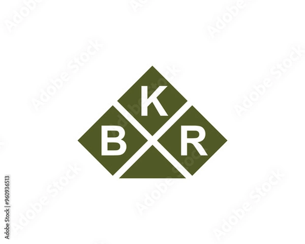 Obraz BKR logo design vector template. BKR
