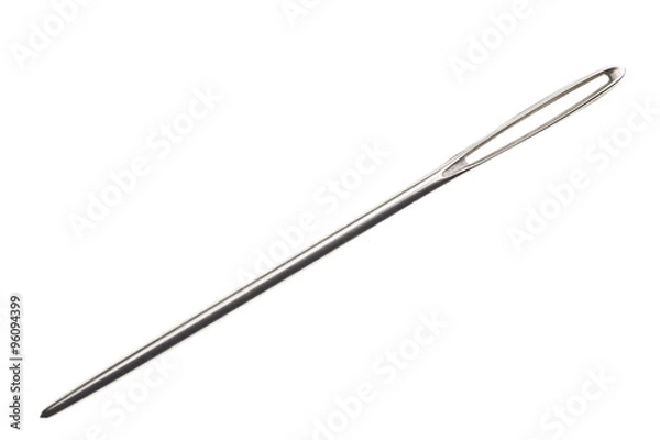 Obraz sewing needle isolated on white background
