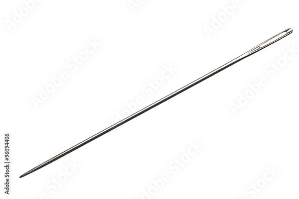 Obraz sewing needle isolated on white background
