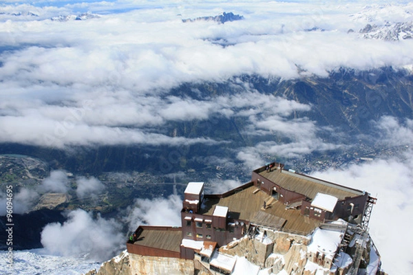 Obraz フランスモンブランのエギーユ・デュ・ミディ展望台からの眺め