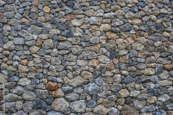 Obraz background of real stone wall surface with cement