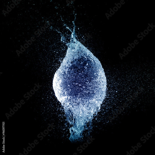 Obraz blue water ballon explosion