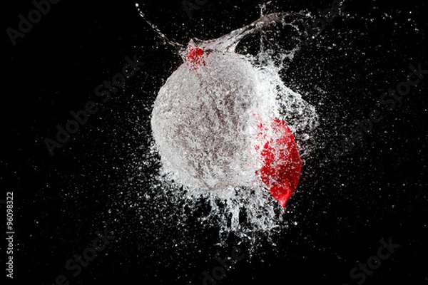 Obraz red water balloon explosion