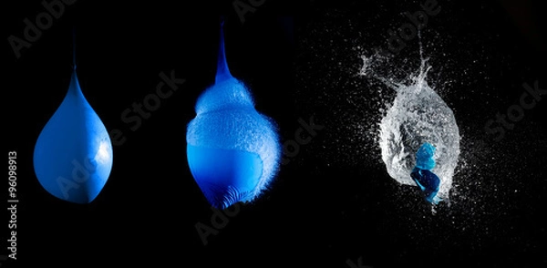 Obraz water balloon explosion three stages