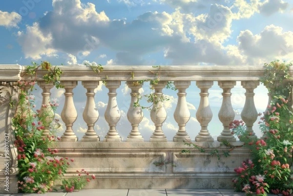 Fototapeta Classical Building Balcony