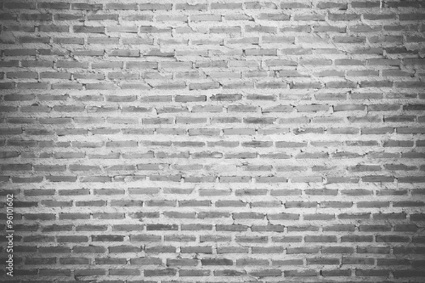 Fototapeta Back and white old brick background