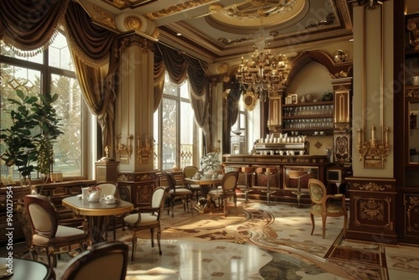 Obraz Classical Theme Cafe Interior