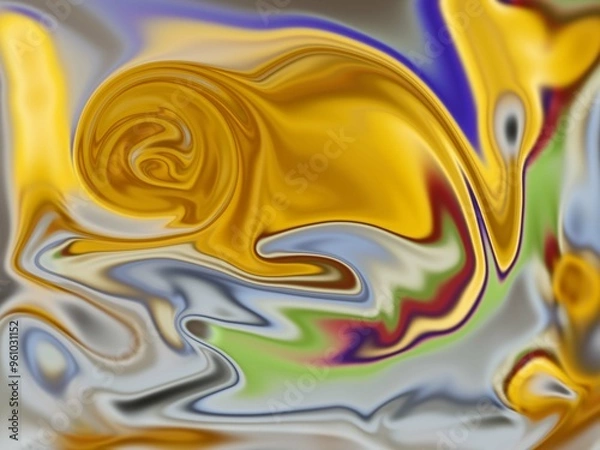 Fototapeta Abstract swirl liquid multi colors background.