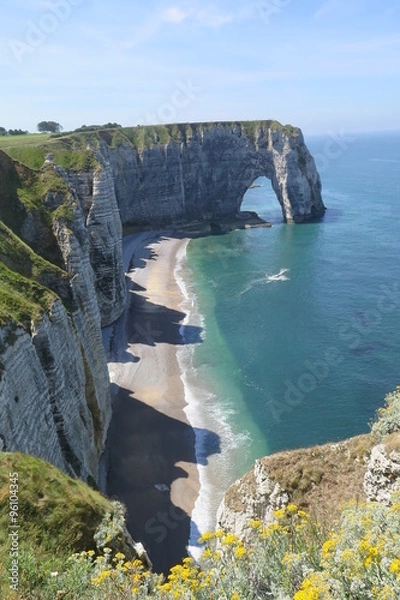 Fototapeta Kreidefelsen bei Etretat (Falaises d'Amont)