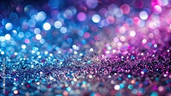 Obraz Abstract background with tilted angle glitter silver purple blue lights